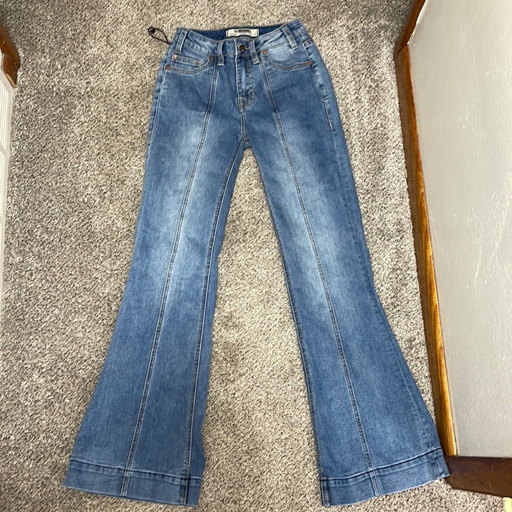 Rock & roll denim palazzo jeans
